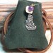 Schooner Charm ... Small Green Suede Neck Bag