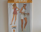 Women's Sports Dress and Short Shorts Size 12 Vintage Simplicity 9966 Sewing Pattern
