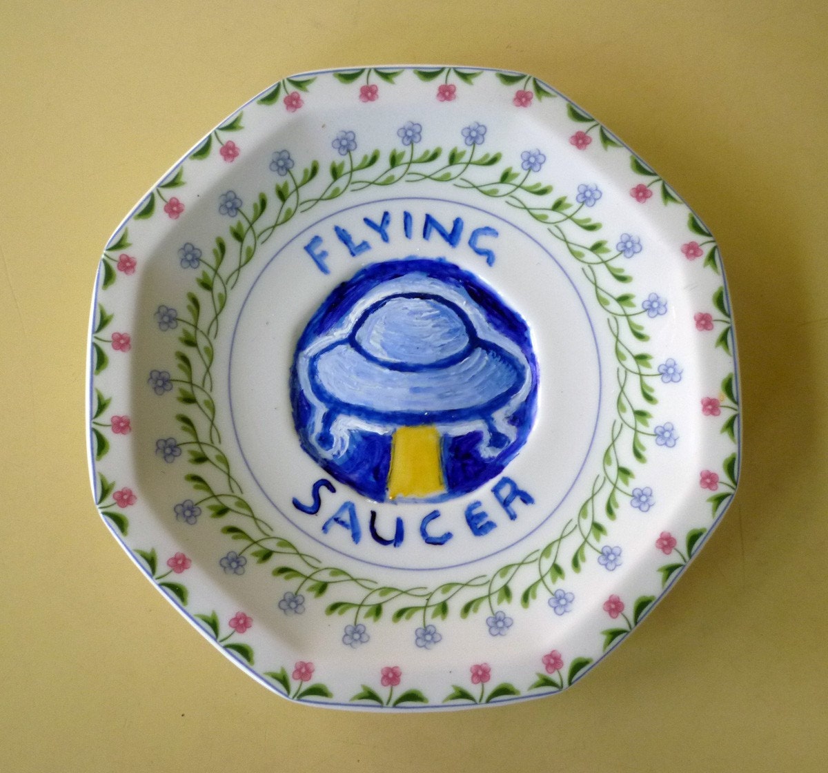 Flying Saucer No.5 reworked china saucer