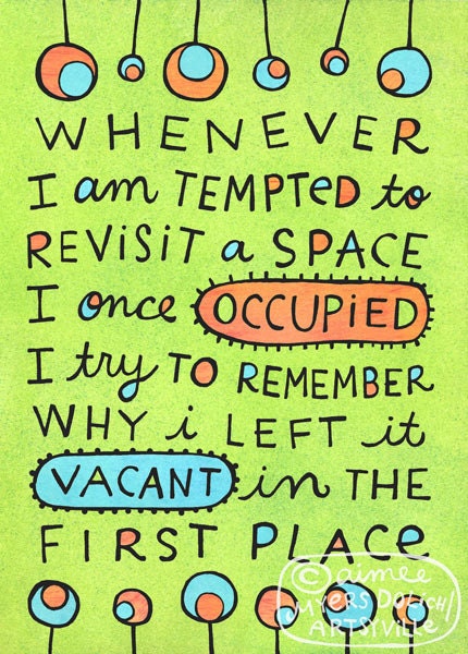 The Space Once Occupied (5x7 doodle print)