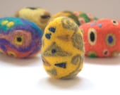 Easter Felted wool egg G Klimt (Adele Bloch) art inspired collection Mother day natural table decoration ornament modern art gift spring