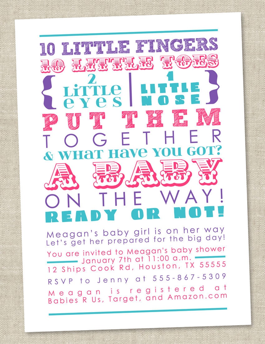 Baby Shower Words