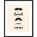 Monsieur Moustache - French 8x10 inch Print on A4 (in Cream and Black)