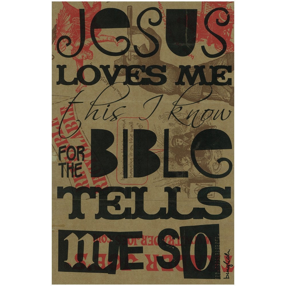 Jesus Loves Me Art Print