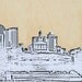Downtown Nashville Capital Building Modern Mixed Media Art