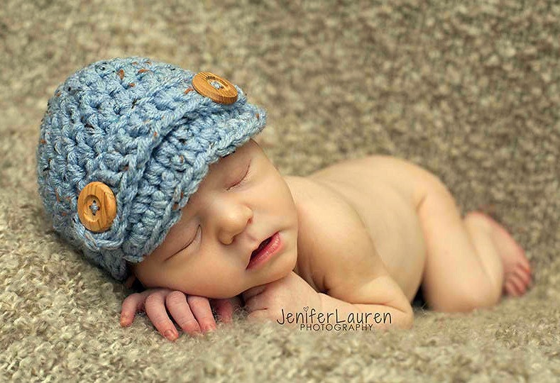 Newborn Baby Newsboy Hat Baby Boy Photo Prop       Available In Many Other Colors