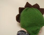 The Roar - Custom knit dinosaur dragon hat, newborn to 4T, choose size and colours
