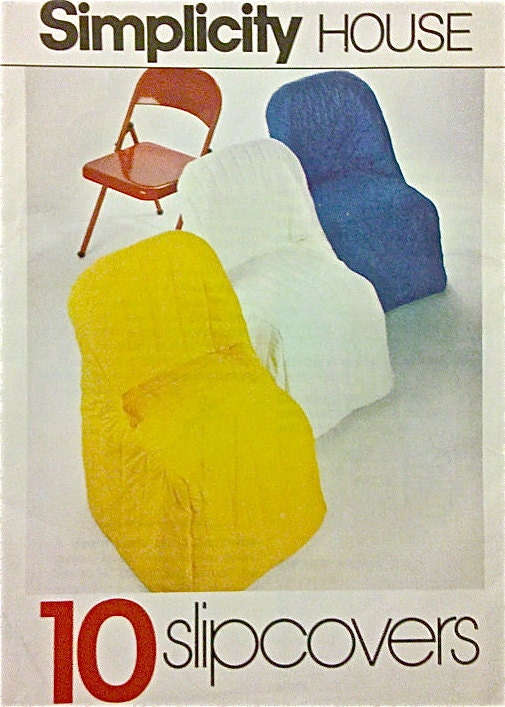 Vintage CHAIR COVERS Sewing Pattern - 10 Chairs Slipcovers - Folding Directors Wingback Studio Couch