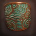 Etched Copper Cuff - Patina Land and Sea Design - Unisex - Bridal jewelry - handmade copper jewelry