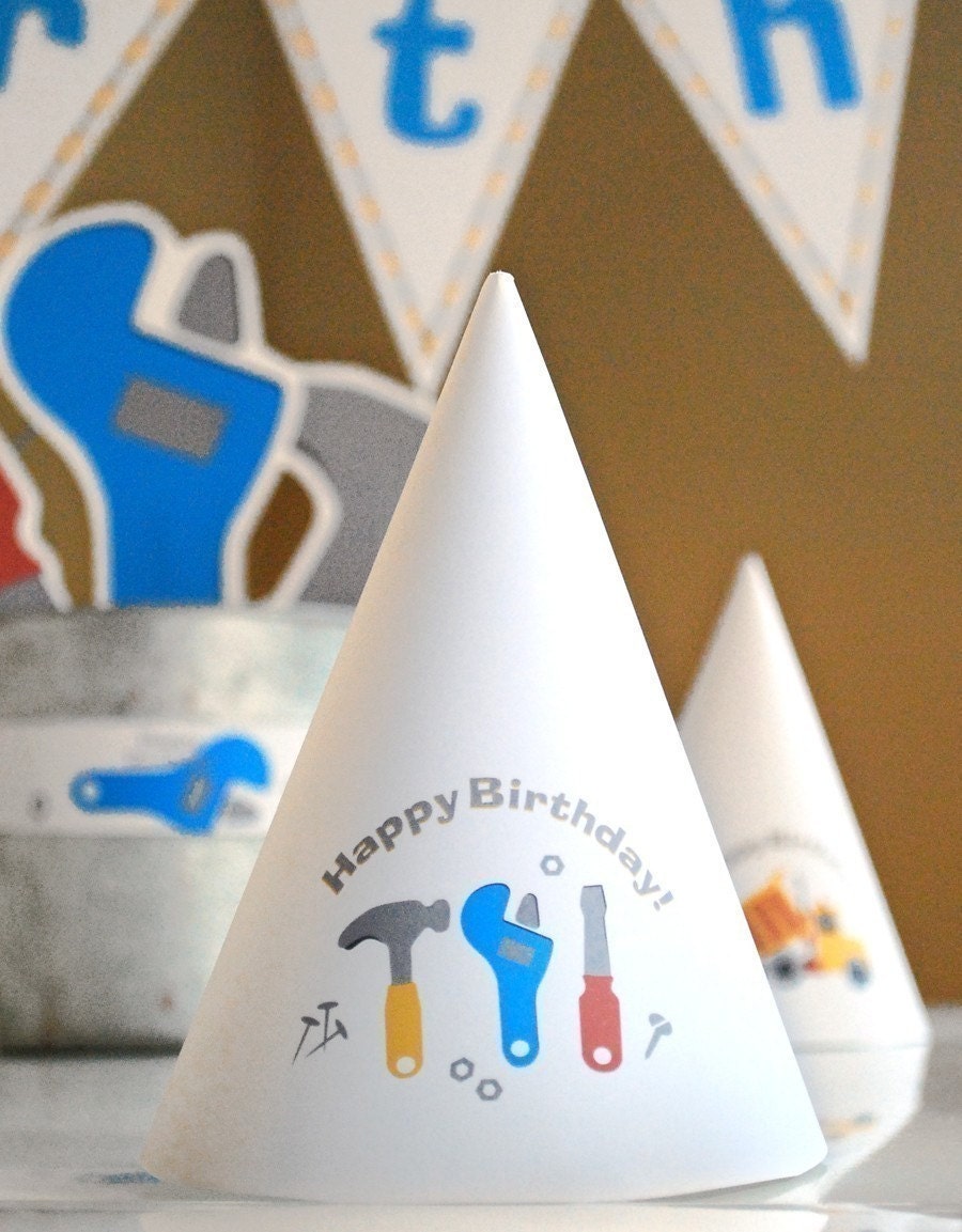 Under Construction Birthday PRINTABLE Party Collection - You Customize EDITABLE TEXT Instant Download Il_170x135