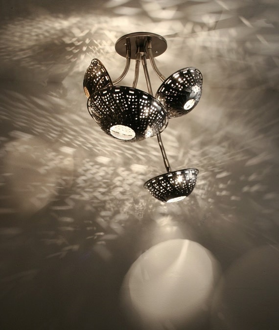 Ceiling Lighting: Steam Light Quartet - Steampunk lamp, Chandelier - 10% Off
