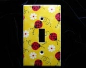 Lady bugs Light Switch Plate Cover single toggle (STANDARD SIZE)