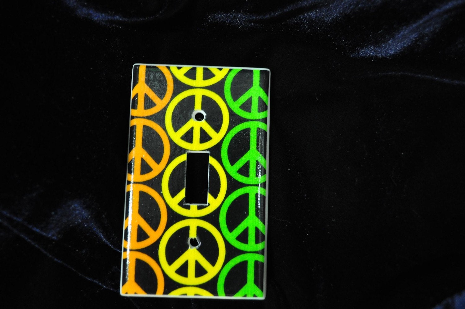 Peace Sign Light Switch Plate Cover Single toggle (STANDARD SIZE)