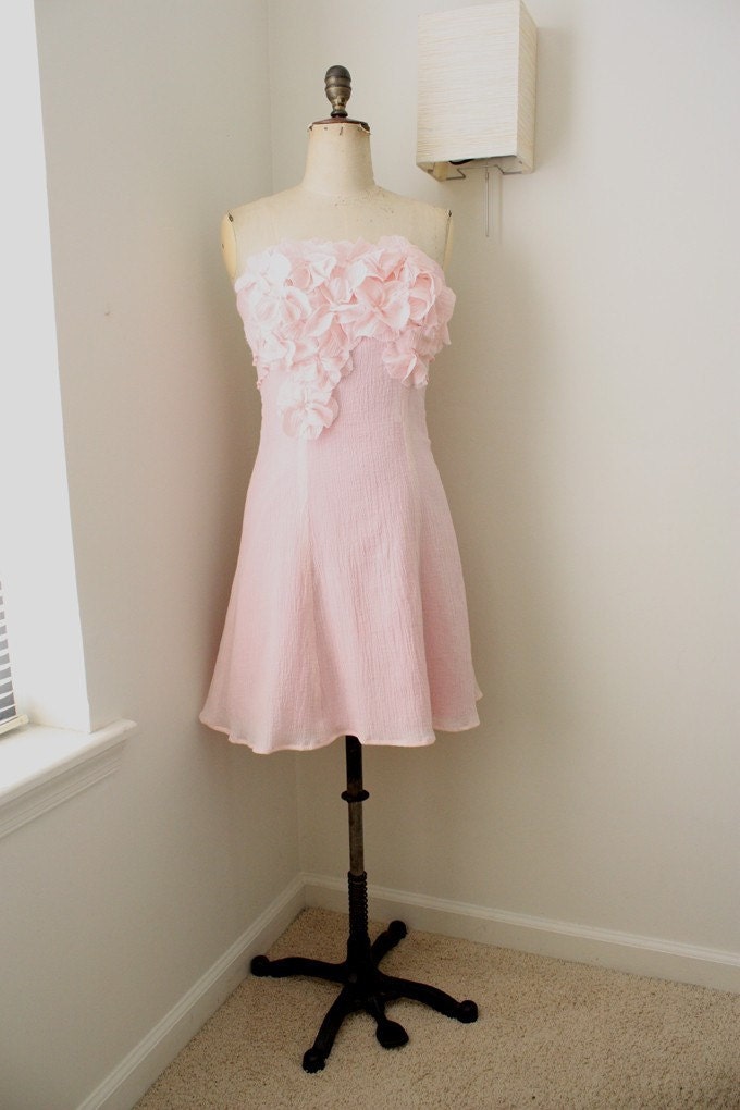 Strapless petal dress Light Pink