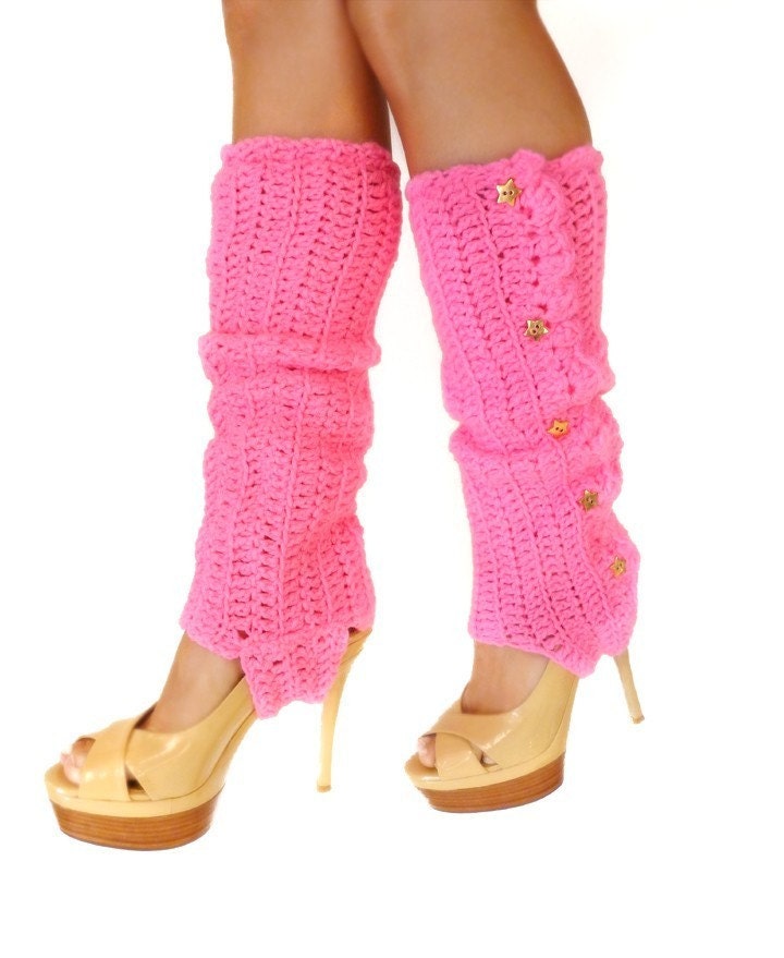 Leg Warmers With Stirrups Hot Pink Lots Of Colors