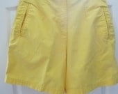 Vintage shorts high waisted 80s bright neon yellow