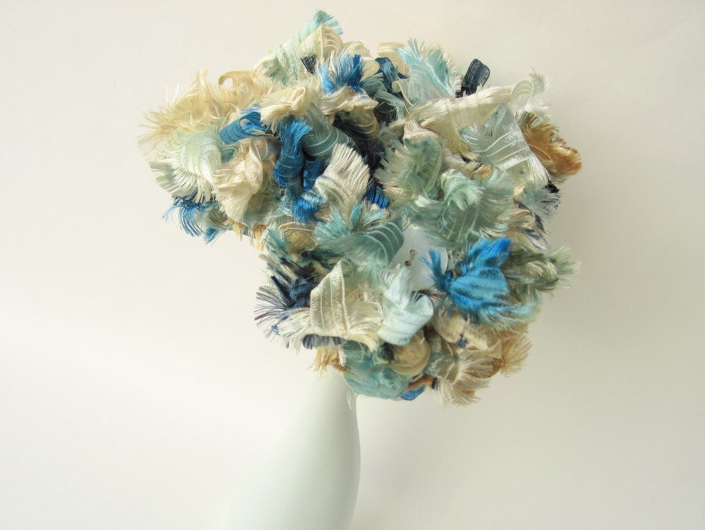 Ribbon Flower Bouquet 3 Sea Breeze Flowers