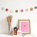 LAST ONE - Folk flowers bunting, Freda crochet garland in multi colored vintage brights, kitsch home decor - ready to ship, by Emma Lamb