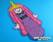 Adventure Time Princess Bubblegum Custom Design Perler Bead Sprite Decoration with Stand
