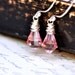 Mystic Pink Quartz Earrings, Sterling Silver Wire Wrapped Semi Precious Briolettes