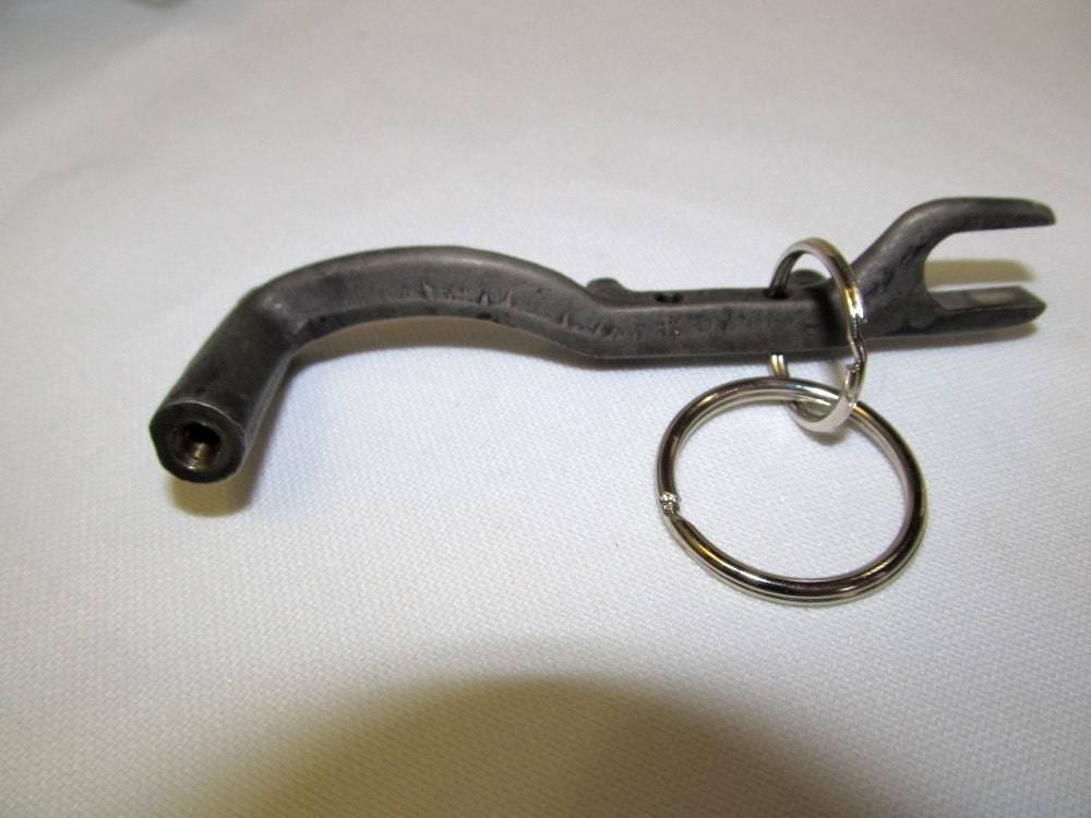 Key Chain:  1950s Pfaff 130 Sewing Machine part key ring. Great gift for a guy. Ready to ship