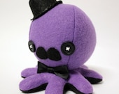 Purple Gentleman octopus plush - 4"