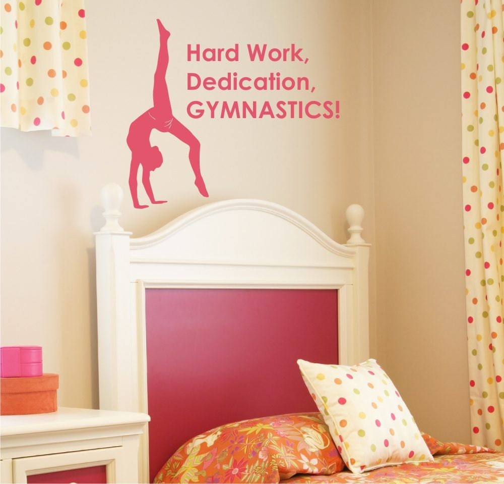 Custom listing for anamlandry00 Gymnastics Hard Work Dedication vinyl wall art graphic