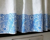 French Country Paisley Cafe Curtain 57 x 27 inch home decor set of two panels