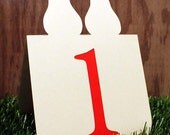 Wedding Table Numbers with Perfect Pear Accent 1 to 25
