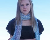 Handmade Crocheted Scarf using SUPER SOFT Homespun Yard in Tudor Multicolor - Ready to Ship