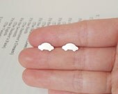 sterling silver mini car ear studs No.2, handmade in Cornwall, the UK