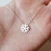 mini snowflake necklace in sterling silver, handmade in beautiful Cornwall, UK