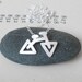 sterling silver holiday bicycle necklace, the triangular version, handmade in the UK