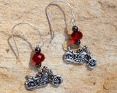 Red Light Bike Earrings