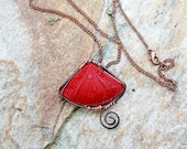 Cinnebar Fan Pendant  "Cool Breeze" - WireWrapper