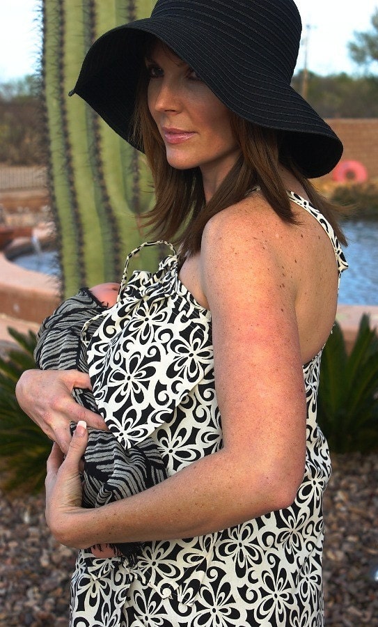Pregnancy Clothing-Nouveau Nursing Cover LUXE PREMIUM Cotton Top-Full Coverage-Baby On the Outside Cover Up-Choose Your Color