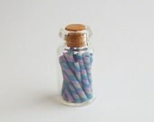 Miniature Jar of Fruit Candy Sticks