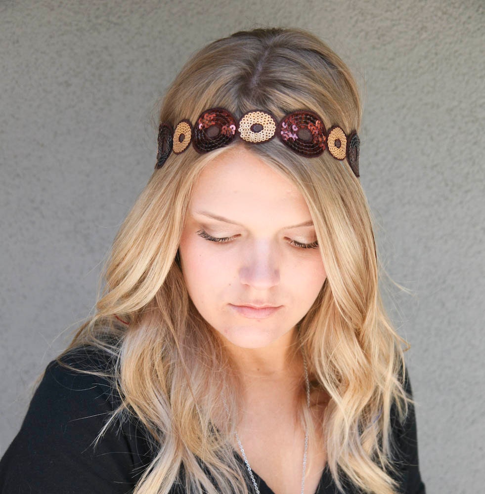 Hippie tie headband for women and teens, women hair accessory