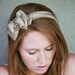 Gold bow sash style headband, adult headbands, women acessory hair
