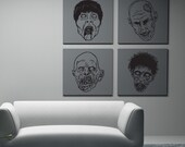 Zombie Fun Pack Vinyl Wall Art-CHOOSE ANY COLOR