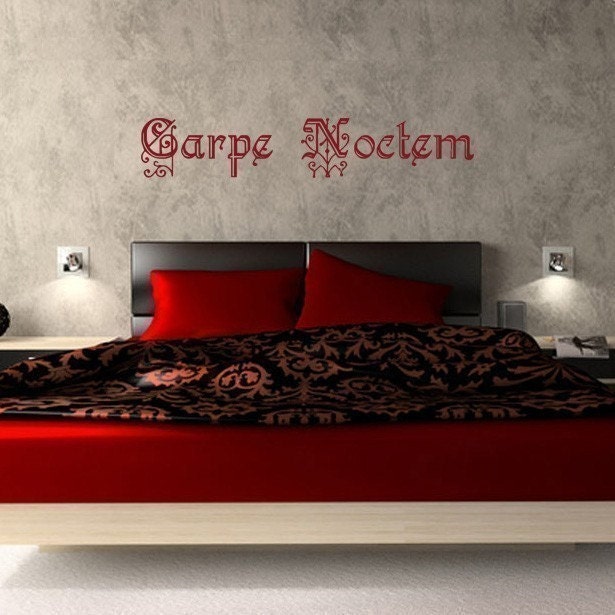 Carpe Noctem (Seize the Night) Vampire inspired/Vinyl Wall Art-CHOOSE Any Color
