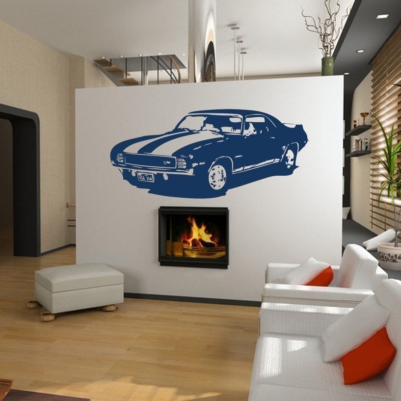 Old School Classic 1969 Camaro Z/28 Muscle Car Vinyl Wall art