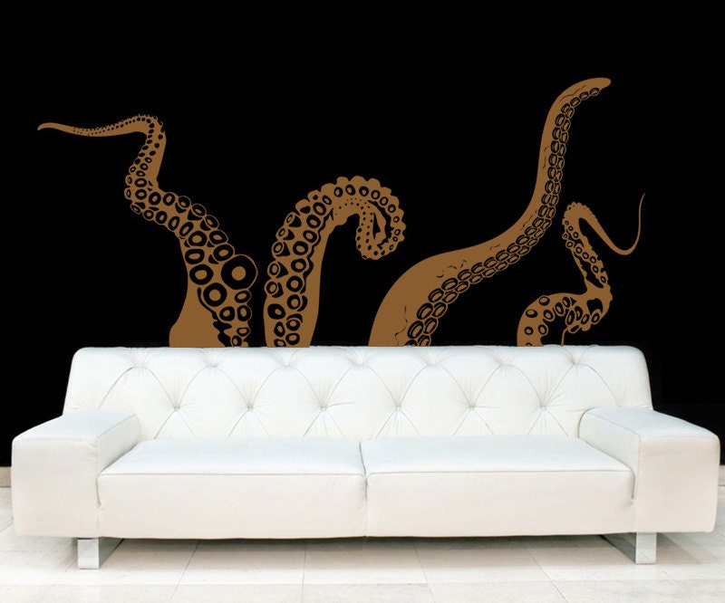 Large Kraken/Octopus Tentacles Vinyl Wall Decal-Choose Any Color