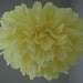Pale Yellow ... 1 tissue paper pom // diy // wedding decorations // indie // birthday party // classroom decoration