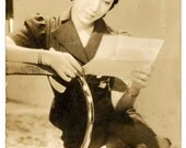 Asian Beauty Reading Letter RPPC