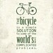 Bicycle is a Simple Solution Art Print in Pavement Grey