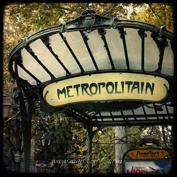 Le Metropolitain - 8x8 Fine Art Print - From Paris With Love - Romantic City - Parisian Collection - TFTeam - Architecture Photograph