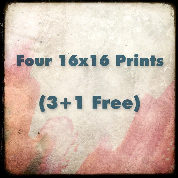 Four 16x16 Fine Art Prints - Your Choice - Custom Size Set - 3 plus 1 FREE - 25% OFF - Etsy Wall Art - TFTeam