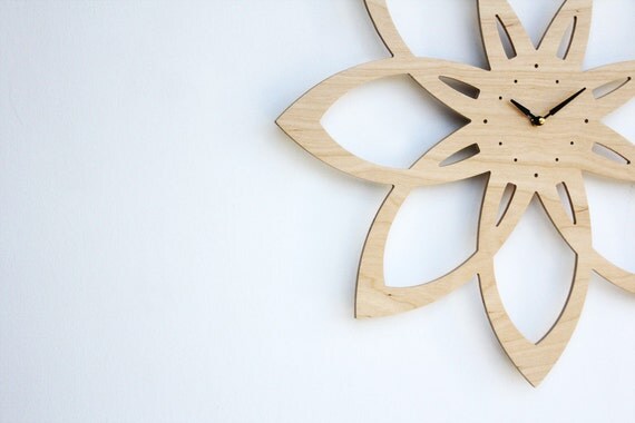 mid century modern inspired sunburst clock