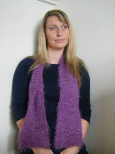 Hand Knitted Super Soft Fluffy Scarf